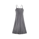 Women's Acetate Textured Suspender Dress